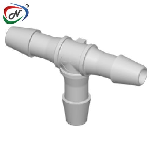 CPC Quick Connect & Disconnect Solutions HT3 Tee Fitting, 3/32 HB X 3/32 HB X 3/32 HB, Natural Polypropylene NSSP005649