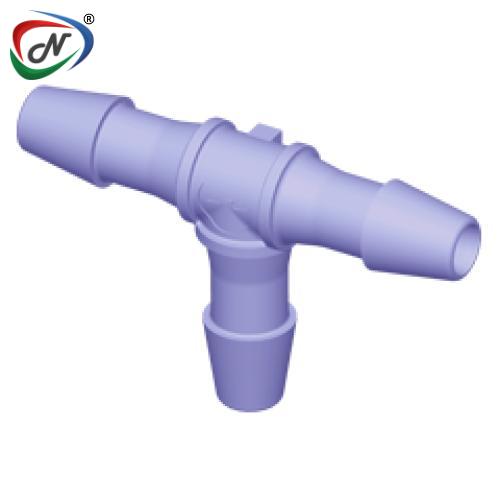 CPC Quick Connect & Disconnect Solutions HT391 Tee Fitting, 3/32 HB X 3/32 HB X 3/32 HB Purple Tint Polycarbonate NSSP005653