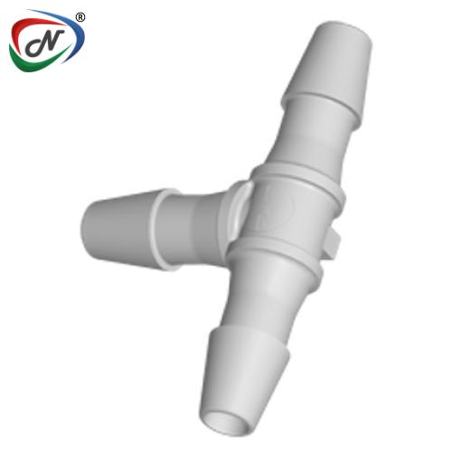 CPC Quick Connect & Disconnect Solutions HT4 Tee Fitting, 1/8 HB X 1/8 HB X 1/8 HB, Natural Polypropylene NSSP005654