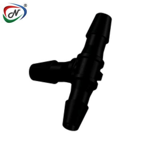 CPC Quick Connect & Disconnect Solutions HT431 Tee Fitting, 1/8 HB X 1/8 HB X 1/8 HB, Black Nylon NSSP005656