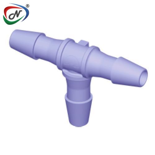 CPC Quick Connect & Disconnect Solutions HT491 Tee Fitting, 1/8 HB X 1/8 HB X 1/8 HB Purple Tint Polycarbonate NSSP005658