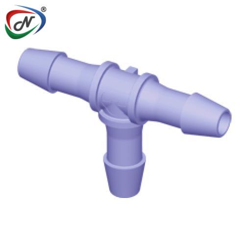 CPC Quick Connect & Disconnect Solutions HT691 Tee Fitting, 3/16 HB X 3/16 HB X 3/16 HB Purple Tint Polycarbonate NSSP005669