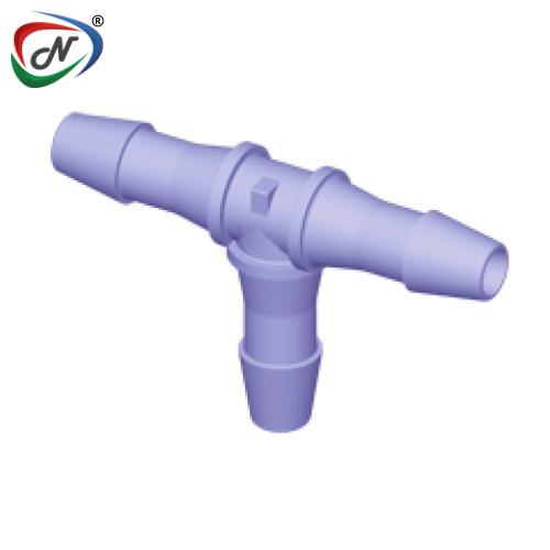 CPC Quick Connect & Disconnect Solutions HT891 Tee Fitting, 1/4 HB X 1/4 HB X 1/4 HB, Purple Tint Polycarbonate NSSP005675