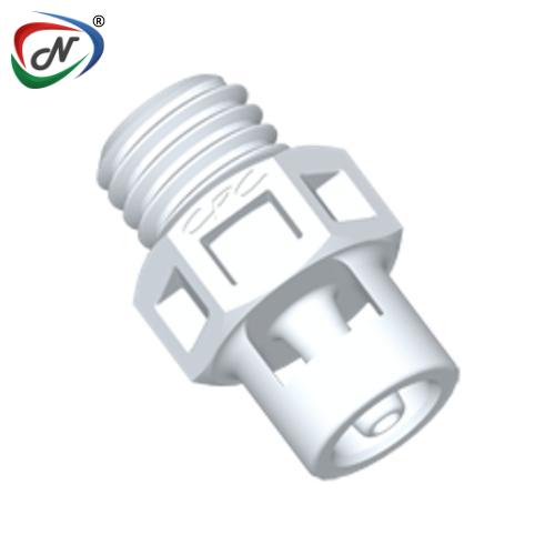 CPC Quick Connect & Disconnect Solutions KS270  Straight Fitting, 1/16 HB X 1/4-28 UNF Natural PVDF NSSP005761