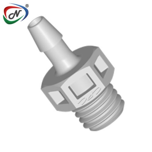 CPC Quick Connect & Disconnect Solutions KS3 Straight Fitting, 1/4-28 UNF X 3/32 HB Natural Polypropylene NSSP005762
