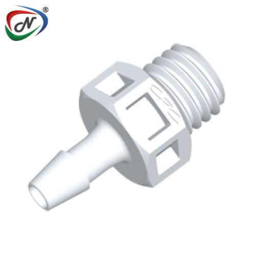 CPC Quick Connect & Disconnect Solutions KS370 Straight Fitting, 3/32 HB X 1/4-28 UNF Natural PVDF NSSP005763