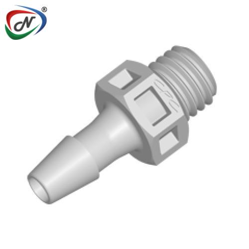 CPC Quick Connect & Disconnect Solutions KS4 Straight Fitting, 1/4-28 UNF X 1/8 HB Natural Polypropylene NSSP005764