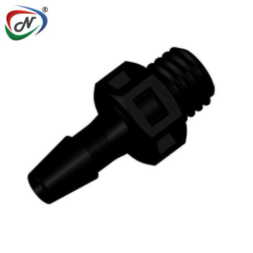 CPC Quick Connect & Disconnect Solutions KS431 Straight Fitting, 1/4-28 UNF X 1/8 HB, Black Nylon NSSP005765