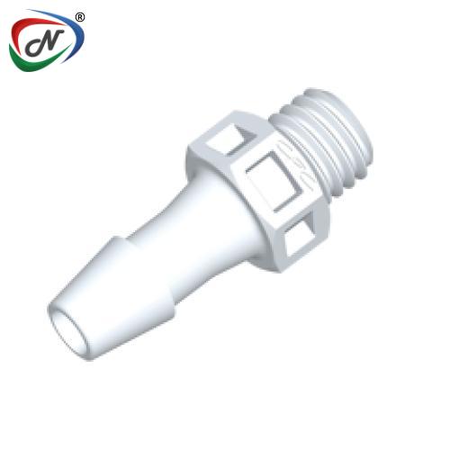 CPC Quick Connect & Disconnect Solutions KS570 Straight Fitting, 5/32 HB X 1/4-28 UNF Natural PVDF NSSP005770